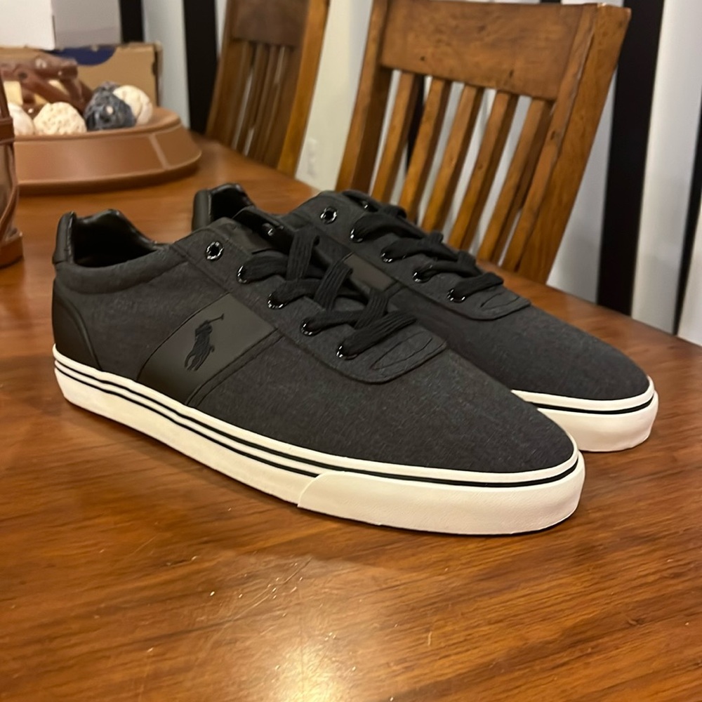 Polo Ralph Lauren Hanford black heather ripstop Shoes Sneakers new Mens Sizes